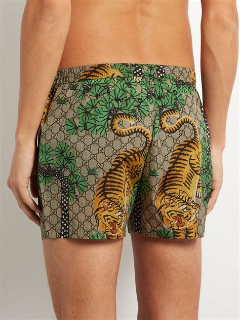 gucci bathing suit men's|Gucci bengal swim shorts.